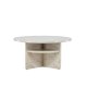VENTURE DESIGN lesund salongbord, m. hylle, rund - beige marmorlook MDF (85)