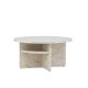 VENTURE DESIGN lesund salongbord, m. hylle, rund - beige marmorlook MDF (85)