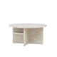 VENTURE DESIGN lesund salongbord, m. hylle, rund - beige marmorlook MDF (85)
