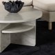 VENTURE DESIGN lesund salongbord, m. hylle, rund - beige marmorlook MDF (85)