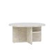 VENTURE DESIGN lesund salongbord, m. hylle, rund - beige marmorlook MDF (85)
