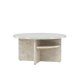 VENTURE DESIGN lesund salongbord, m. hylle, rund - beige marmorlook MDF (85)