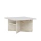 VENTURE DESIGN lesund salongbord, m. hylle, firkantet - beige marmorlook MDF (75x75)