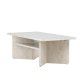 VENTURE DESIGN lesund salongbord, m. hylle, rektangulr - beige marmorlook MDF (120x60)