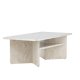 VENTURE DESIGN lesund salongbord, m. hylle, rektangulr - beige marmorlook MDF (120x60)