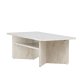 VENTURE DESIGN lesund salongbord, m. hylle, rektangulr - beige marmorlook MDF (120x60)