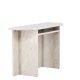 VENTURE DESIGN lesund konsollbord, m. 1 hylle - beige marmorlook MDF (120x40)