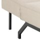 ACT NORDIC Caix sovesofa, m click & clack, delt ryggsttte, smmer - beige stoff og sort stl (198x95)