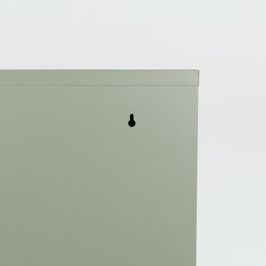 SPINDER DESIGN rektangulr Billy 2 skoskab, m. 2 lger - grn stl 