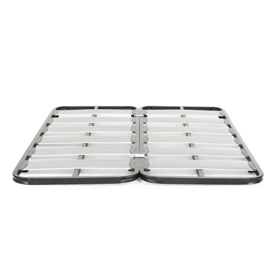 KAVE HOME Talo sengebunn uten ben, med lameller - grtt metall (160x200)