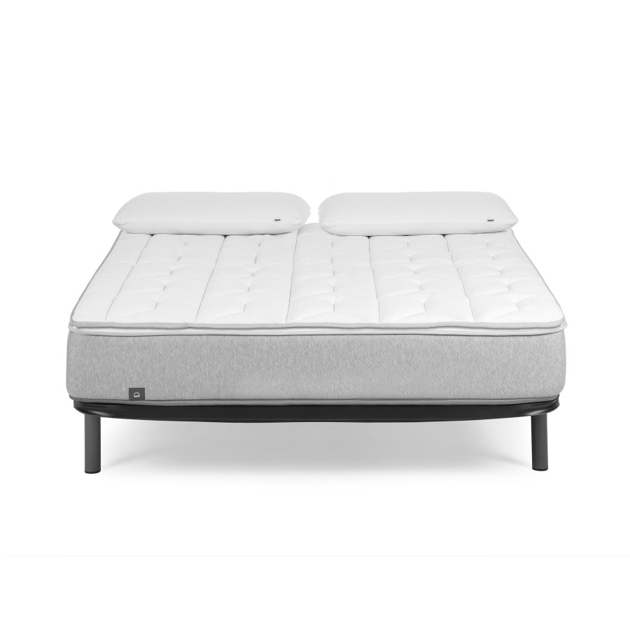 KAVE HOME Talo sengebunn uten ben, med lameller - grtt metall (180x200)