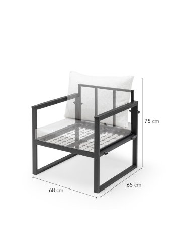 NORDVRK MTLKNP001 Hagesalongsett, antrasitt Svart 