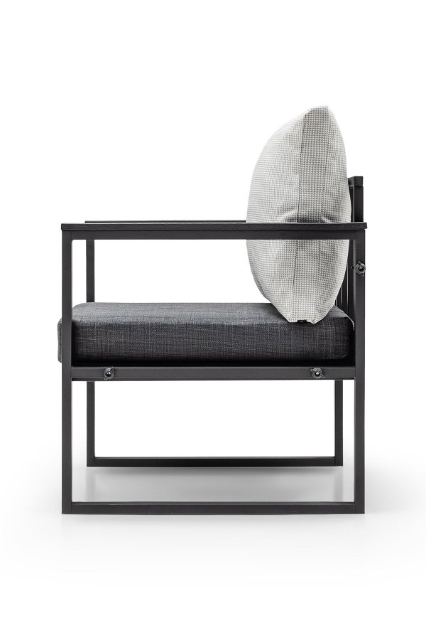 NORDVRK MTLKNP001 Hagesalongsett, antrasitt Svart 