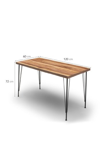 NORDVRK Nmsymk001 Bord & Stolsett (5 stk), Eik Sort