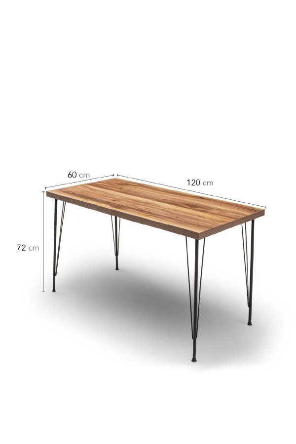 NORDVRK Nmsymk001 Bord & Stolsett (5 stk), Eik Sort