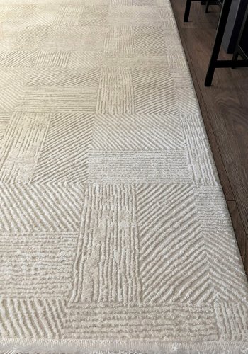 TEPPI Leo Hall gulvtppe, rektangulr - creme polypropylen/polyester (80x250)