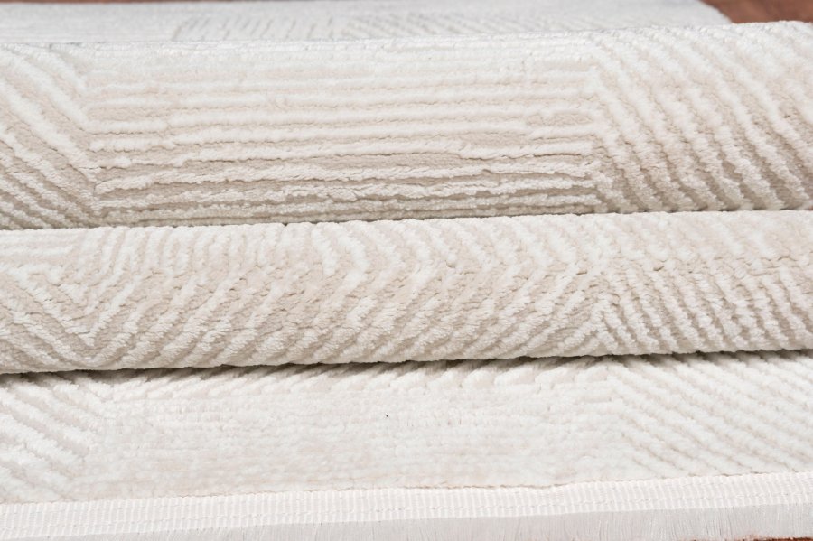 TEPPI Leo Hall teppe, rektangulrt - krem polypropylen/polyester (80x500)