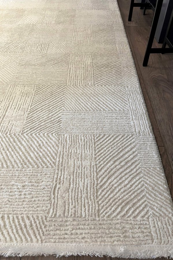 TEPPI Leo Hall gulvtppe, rektangulr - creme polypropylen/polyester (100x300)