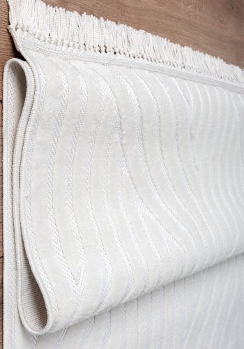 TEPPI Sosa Hall gulvtppe, rektangulr - hvid polypropylen (100x150)