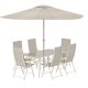 VENTURE HOME Brekki spisegruppe inkl. paraply - Beige / Beige