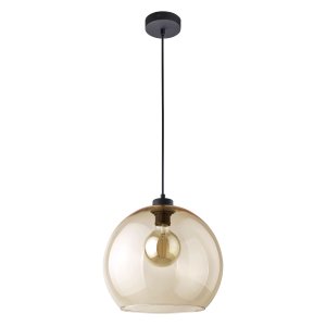 TK Cubus loftlampe - rav glas og sort metal