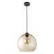TK Cubus loftlampe - rav glas og sort metal