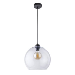 TK Cubus loftlampe - klar glas og sort metal