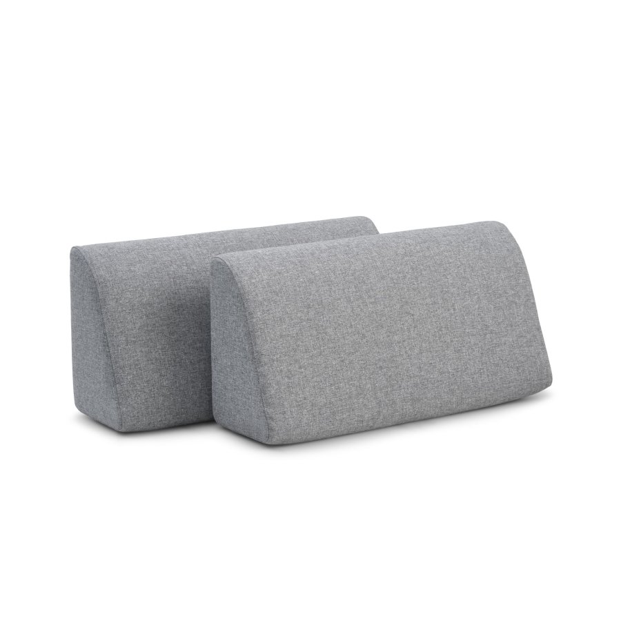 Space Dreams pyntepute - lysegrtt stoff (sett med 2)