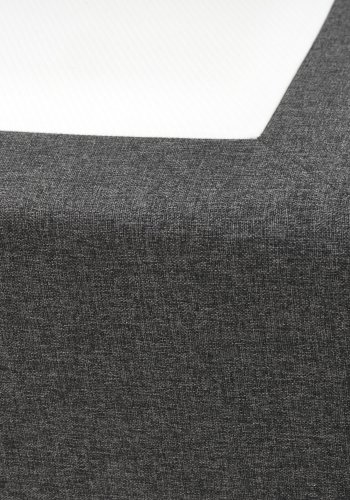 Space Dreams sengebunn, m. oppbevaring, m. overmadrass - antrasittgr stoff og sort tre (200x90)