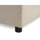 Space Dreams sengebunn, med oppbevaring, etc. overmadrass - beige velour og svart treverk (200x80)