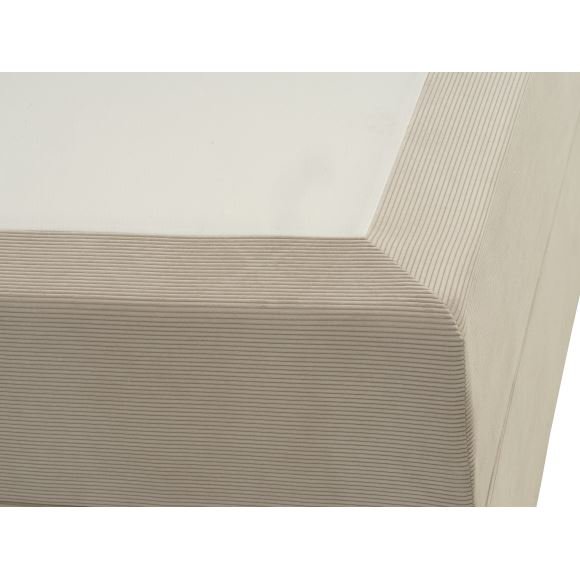 Space Dreams sengebunn, med oppbevaring, etc. overmadrass - beige velour og svart treverk (200x80)