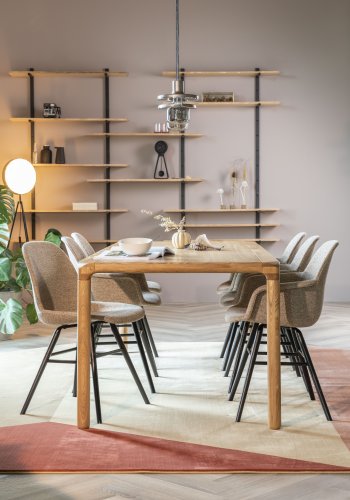 ZUIVER Storm spisebord, rektangulrt - finér av naturlig ask og naturlig ask (220x90)