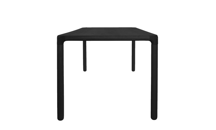 ZUIVER Storm spisebord, rektangulrt - svart ask finér og svart ask (220x90)