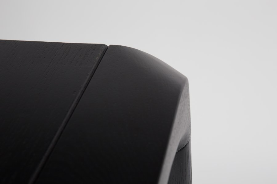 ZUIVER Storm spisebord, rektangulrt - svart ask finér og svart ask (220x90)