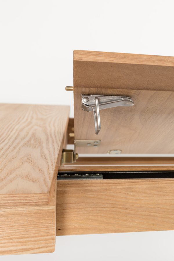 ZUIVER Glimps spisebord, med butterfly bordplate - naturlig eikefiner og asketre (120/162x80)