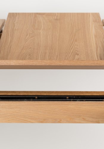 ZUIVER Glimps spisebord, med butterfly bordplate - naturlig eikefiner og asketre (120/162x80)