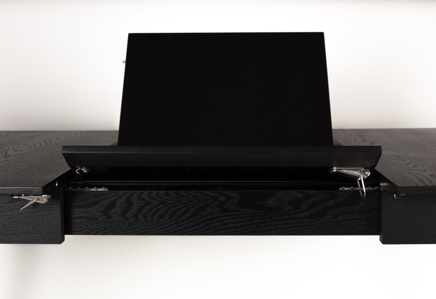 ZUIVER Glimps spisebord, med butterfly bordplate - svart eikefiner og ask (120/162x80)