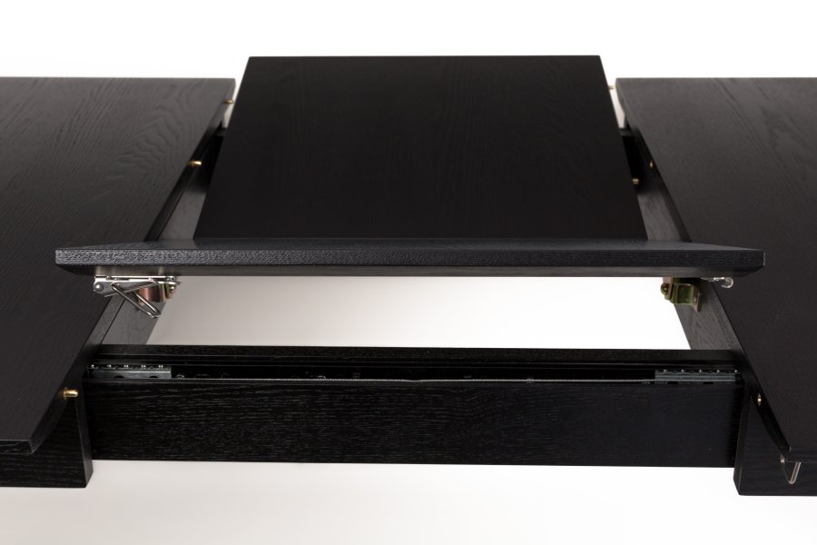 ZUIVER Glimps spisebord, med butterfly bordplate - svart eikefiner og ask (120/162x80)