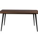 DUTCHBONE Alagon Esstisch, rechteckig – braunes Walnussfurnier und schwarzer Stahl (160 x 90)