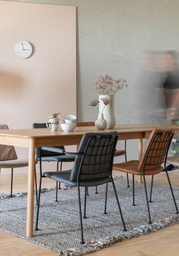 ZUIVER Glimps spisebord, med butterfly bordplate - naturlig eikefiner og ask (180/240x90)