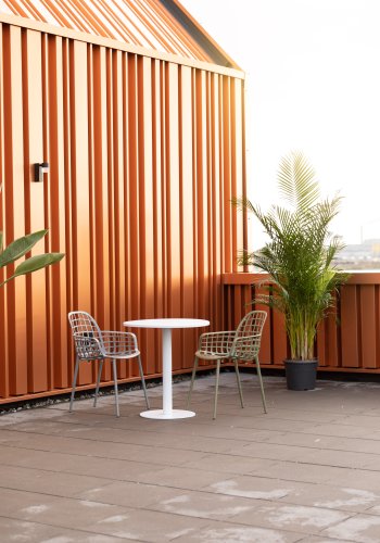 ZUIVER Metsu Bistro hagebord, rundt - hvitt stl (70)