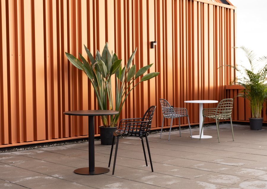 ZUIVER Metsu Bistro hagebord, rundt - svart stl (70)