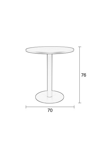ZUIVER Metsu Bistro hagebord, rundt - grnt stl (70)
