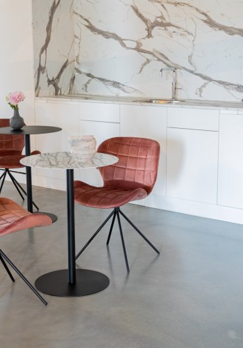 ZUIVER Snow Bistro bord, rundt - svart stl (57)