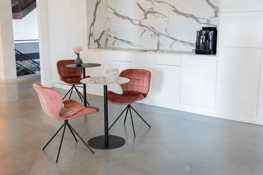 ZUIVER Snow Bistro bord, rundt - svart stl (57)