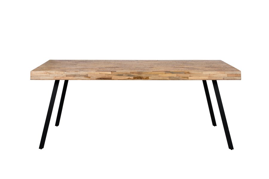 WHITE LABEL LIVING Suri spisebord, rektangulrt - naturlig teak og metall (200X90)