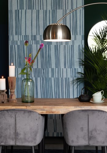 WHITE LABEL LIVING Suri spisebord, rektangulrt - naturlig teak og metall (200X90)