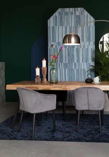 WHITE LABEL LIVING Suri spisebord, rektangulrt - naturlig teak og metall (220X100)