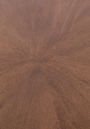 WHITE LABEL LIVING Denise spisebord, rundt - brun ask finer og sort metall (91)