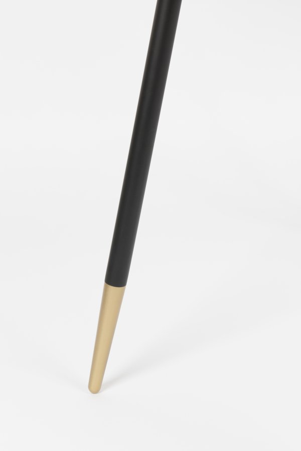 WHITE LABEL LIVING Denise spisebord, rundt - brun ask finer og sort metall (91)